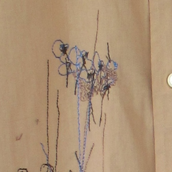 Express floral stitching  button down cotton shirt size L - Picture 4 of 11